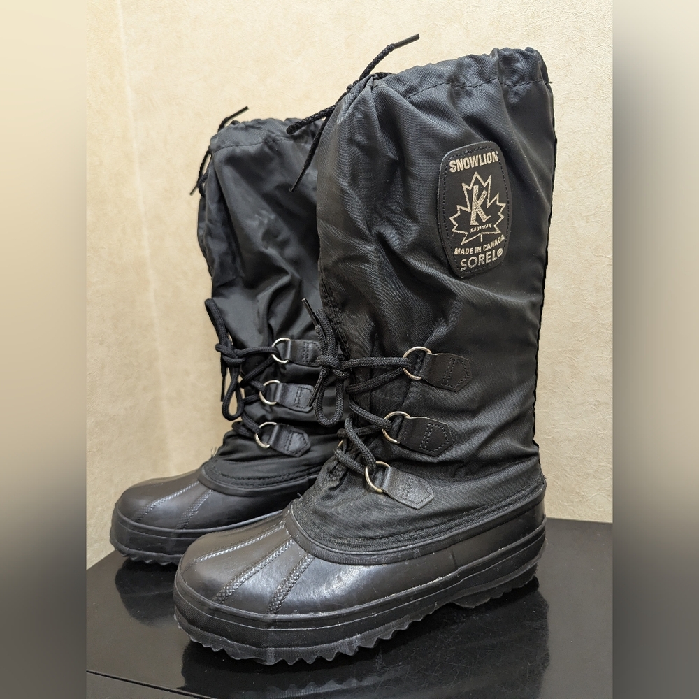 Sorel Kaufman Chunky Snow Lion Boots Size 6 Women's Vintage As New